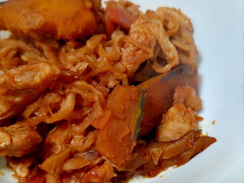 切干大根の煮物が豚肉と主菜になるリメイクレシピ